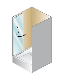 Kolpa San Душевая дверь в нишу Terra flat TV/S 70 L – фотография-2