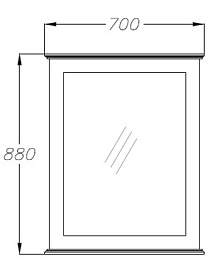 Opadiris Зеркало для ванной Палермо 70 белое матовое – фотография-2