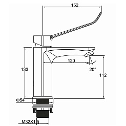 Gappo Смеситель для раковины G21 G1021 хром – фотография-4