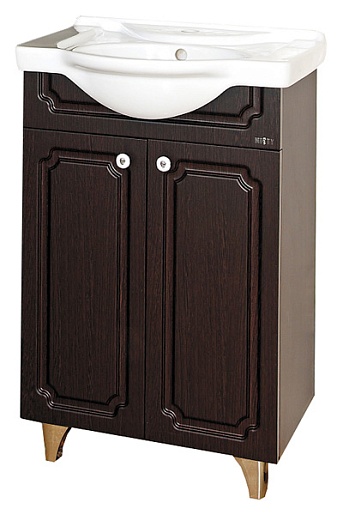 Misty Мебель для ванной Александра 55 L прямая, венге – картинка-3