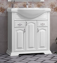 Opadiris Тумба с раковиной Риспекто 80 белая – фотография-1