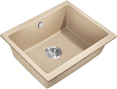 Milacio Мойка кухонная Leon 55 Cuarzo бежевая