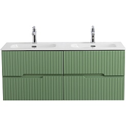 Cezares Тумба с раковиной Duet-N 120 с 4 ящиками подвесная фисташковый софт CZR-8095-120-2 – фотография-2