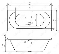 Riho Акриловая ванна Carolina 170 – фотография-2
