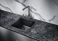 Milacio Мойка кухонная Murcia 46 Cuarzo черная матовая – фотография-3