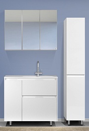 Style Line Тумба с раковиной Барселона 90 R белая с б/к Люкс Plus – фотография-16