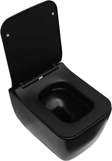 Allen Brau Унитаз подвесной Liberty 4.33007.31 чёрный матовый с крышкой 4.33008.31 – фотография-12