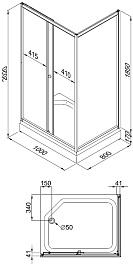 Triton  Душевой уголок Фьюжн А 100x80 – фотография-9
