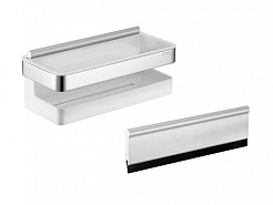 Keuco Полка Collection Moll со стеклоочистителем, белая – фотография-3