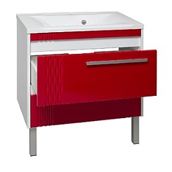 Runo Мебель для ванной Мира 65 красная – фотография-10