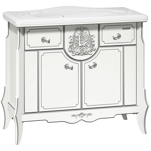  Мебель для ванной комнаты Luise 100 белая – фотография-14