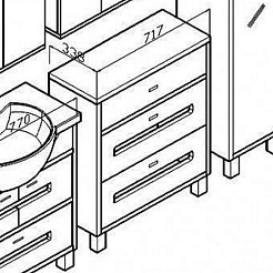 Бриклаер Комод Бали 71 венге – фотография-11