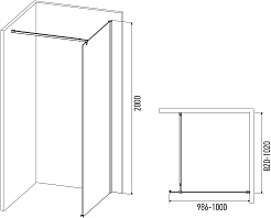 Alex Baitler Душевая перегородка AB29100B4 – фотография-3