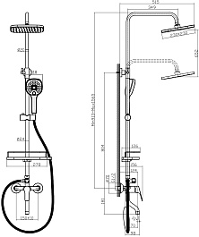 Rossinka Душевая система RS29-46 хром – фотография-2