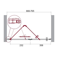 BelBagno Душевая дверь в нишу 70/195 ALBANO-BS-12-70-C-Cr – фотография-7