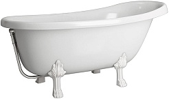 Фэма Ванна из литьевого мрамора Салерно (ножки белые) – фотография-1