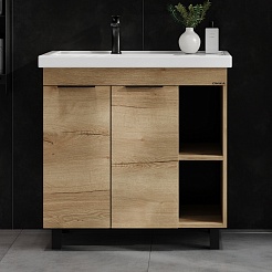 Onika Мебель для ванной Легран 80 дуб галифакс – фотография-12