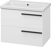 Misty Тумба с раковиной Ненси 70 подвесная белая матовая