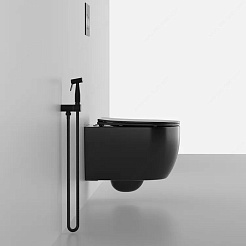 Ceruttispa Унитаз подвесной Oglio Aria MB CT9239 черный матовый – фотография-6