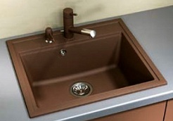 Florentina  Мойка гранитная Липси 600 коричневый – фотография-2