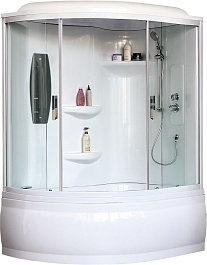 Royal Bath Душевая кабина ALP RB 170ALP-T-R/b/g 170x100 R стекло прозрачное профиль белый – фотография-1