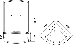 Parly Душевой уголок ZF90 – фотография-5