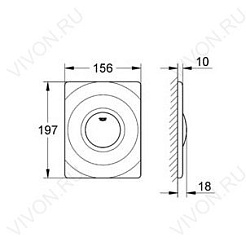 Grohe Кнопка смыва Surf 37063000 – фотография-2