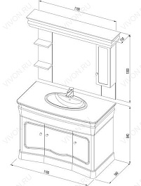 Aquanet Комплект Мебели Греция 110 (swarovski) (172505) – фотография-3