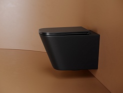 Ceramicanova Подвесной унитаз Union Торнадо CN4009TMB безободковый чёрный матовый – фотография-3