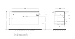 BelBagno Тумба под раковину Uno 120 с 2 ящиками подвесная Bianco Opaco – фотография-3