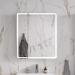 Equil Зеркальный шкаф Nice 70 белый – фотография-5