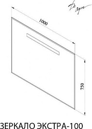 De Aqua Мебель для ванной Эскалада 100 L, зеркало Экстра EXT G 100 P – фотография-3
