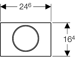 Geberit Кнопка смыва Sigma 10 115.758.KL.5 белая/хром – фотография-2