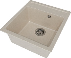 Teymi Мойка кухонная Lori Mini 46 кварцевая бежевая матовая – фотография-4