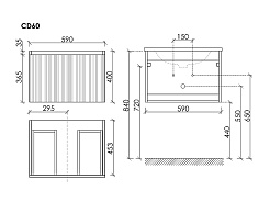 Sancos Тумба с раковиной Code 60 серая платина раковина Sabo 60 CN13001 – фотография-6