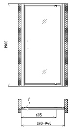 Gemy Душевая дверь Sunny Bay S28170 в нишу – фотография-4