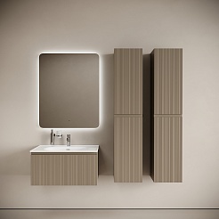 Sancos Тумба с раковиной Code 80 серо-бежевая раковина Sabo 80 CN13002 – фотография-4