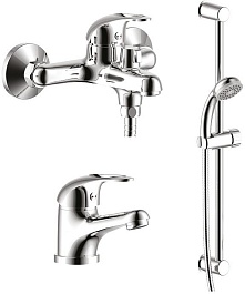 Rossinka Набор смесителей "3 в 1" SET35-80 для ванны, душа и раковины – фотография-1