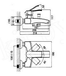 D&K Смеситель "Nurnberg Bayern DA1143201" для ванны – фотография-2