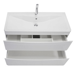 BelBagno Тумба с раковиной Acqua 90 подвесная Bianco Lucido – фотография-5