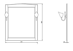 ValenHouse Зеркало Эллина 85 слоновая кость – фотография-2