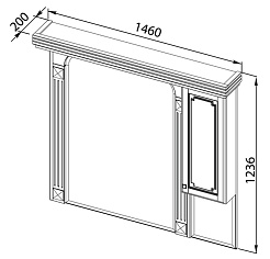 Aquanet Зеркальный шкаф Фредерика 125 new – фотография-5
