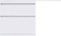 Vivon Тумба с раковиной под стиральную машину Donna 150L 2 ящика напольная белый глянец – фотография-5