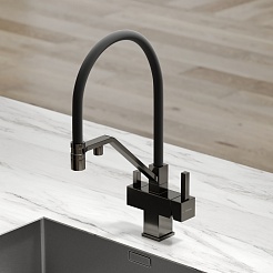 Sancos Смеситель для кухни Loro SC4007GG вороненая сталь – фотография-5