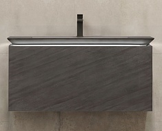 Jorno Тумба с раковиной Incline 100 подвесная бетон