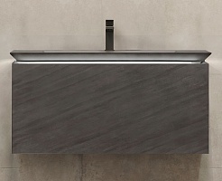 Jorno Тумба с раковиной Incline 100 подвесная бетон – фотография-1