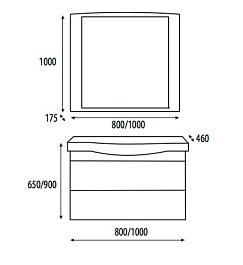 Misty Мебель для ванной подвесная Valencia 100 белая – фотография-5