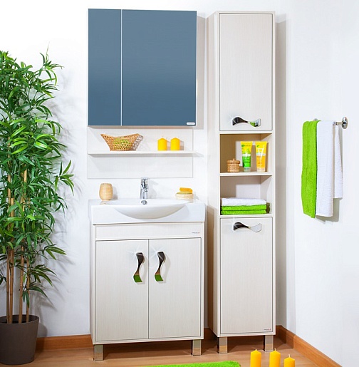 Бриклаер Зеркальный шкаф Аргентина 75 светлая лиственница – фотография-2