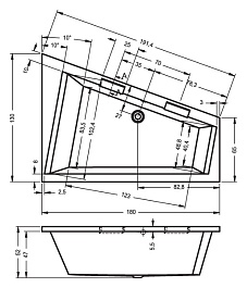Riho Акриловая ванна Doppio 180 R – фотография-3