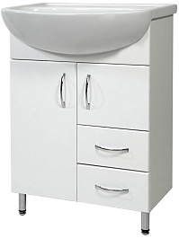 СанТа Тумба с раковиной Сити 60 с ящиками – фотография-1